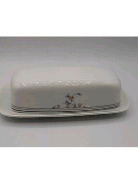 Vintage Princess House Butter Dish with Cover Porcelain Heritage Blossom Japan